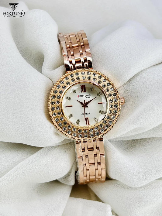 Fortune Time Crystal Luxe — Dual-Tone Women’s Statement Watch