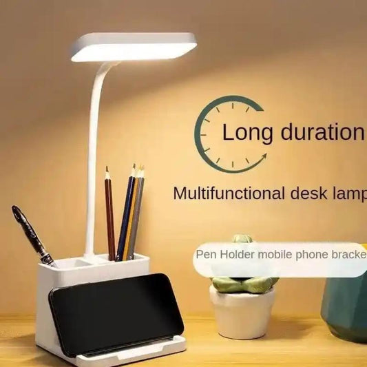 LED Study Lamp with Pen Holder & Phone Stand