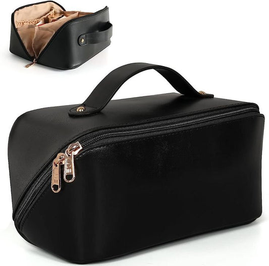 Large Capacity Vegan Leather Vanity Case