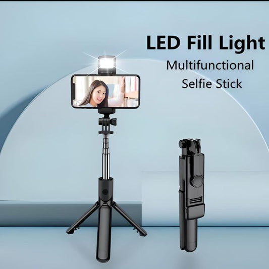 Pro-Capture 3-in-1 Bluetooth Selfie Stick & Tripod with Fill Light