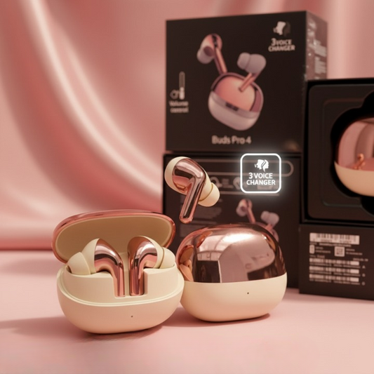 Buds Pro 4 — Chrome Edition Wireless Earbuds