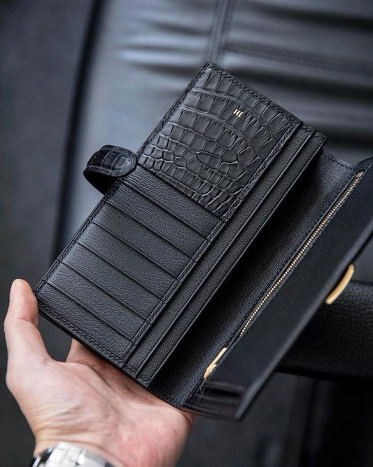 Exotic Artisan: Genuine Crocodile Long Wallet