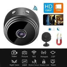 Mini WiFi Camera HD 1080P Night Vision Black