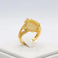 Majestic Golden Lattice Filigree Ring