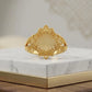 Majestic Golden Lattice Filigree Ring