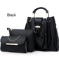 Luxury 3-Piece Maroon Handbag Set