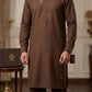 Royal Chocolate Brown Stitched Kamalia Khaddar Suit