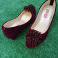 New Stylish Women's Velvet Low Heel Pumps -