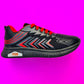 Men's Comfortable Black & Red Casual Sports Sneakers