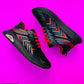 Men's Comfortable Black & Red Casual Sports Sneakers