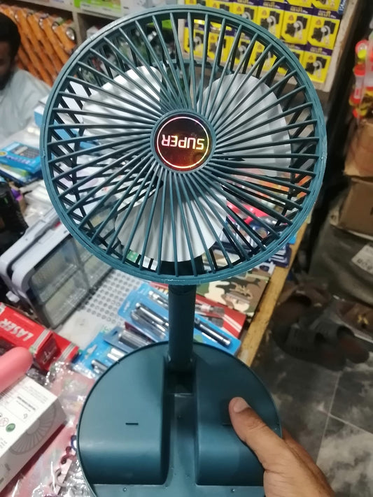 Rechargeable - Portable Telescopic Folding Fan Table Desk Fan