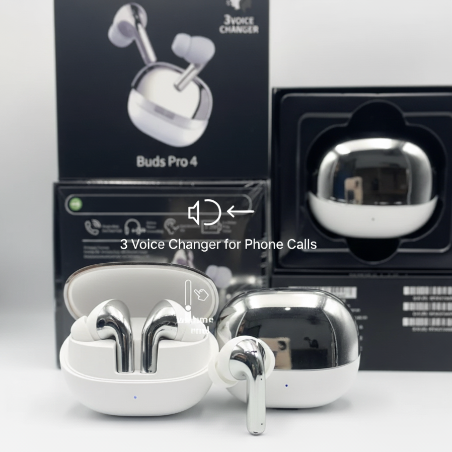 Buds Pro 4 — Chrome Edition Wireless Earbuds