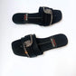 Elegant Rhinestone Double Strap Slip-On Sandals for Women