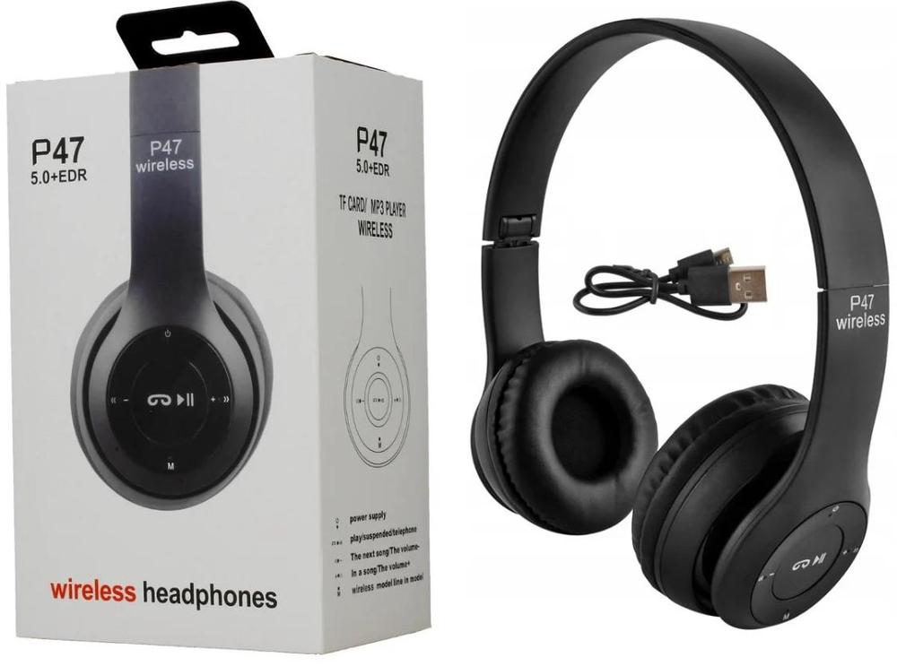 P47 Wireless Hi-Fi Stereo Headphones — 5-in-1 Entertainment Hub