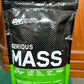 Optimum Nutrition Serious Mass – High-Calorie Chocolate Weight Gainer Protein Powder for Muscle Building