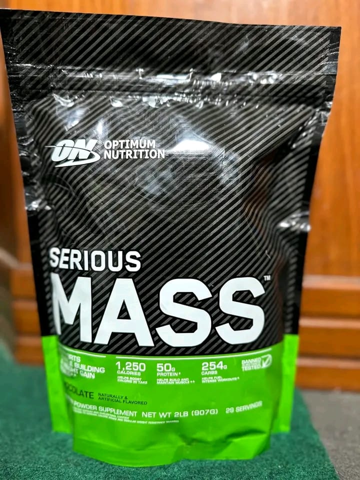 Optimum Nutrition Serious Mass – High-Calorie Chocolate Weight Gainer Protein Powder for Muscle Building