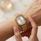 IEKE Designer Square Dial Gold Watch for women