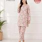 : Elegant Women’s Unstitched Floral Cotton Fabric – Moonlight Summer Collection