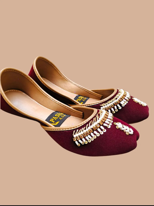 Pashas Traditional Velvet Khussa for Women -