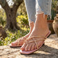 Luxe Crystal-Strap Flat Sandals