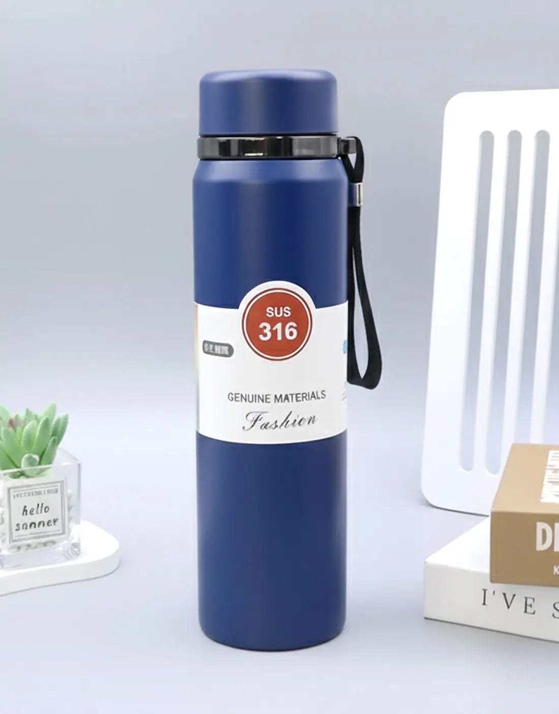 Premium Matte Stainless Steel Water Bottle 1000ml Leak Proof Double Wall Insulated Hot Cold Flask