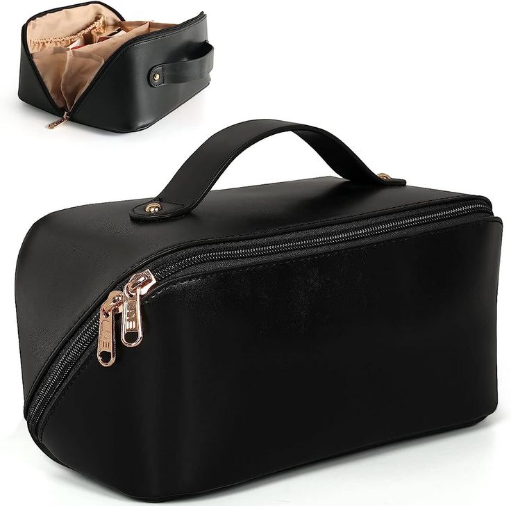 Large Capacity Vegan Leather Vanity Case