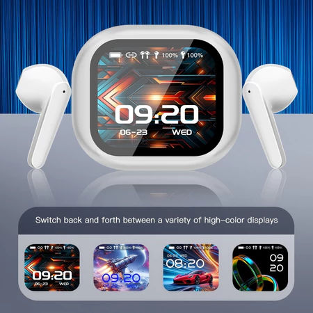 2-in-1 Smart Display Wireless Earbuds