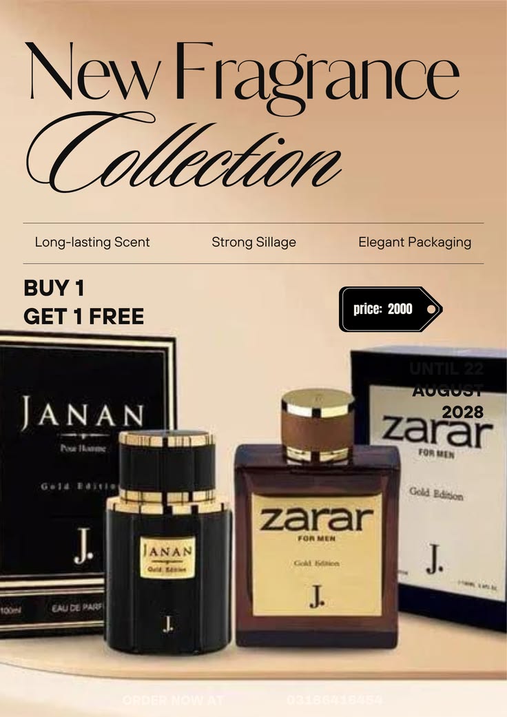 Luxury Duo Fragrance Set – Janan & Zarar Gold Edition (Buy 1 Get 1 Free)`