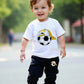 Kids Soccer Print Tracksuit White Black 1-12Y