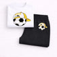 Kids Soccer Print Tracksuit White Black 1-12Y