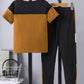 Kids King Print Micro Tracksuit 2 Pcs Black Yellow 1-12Y