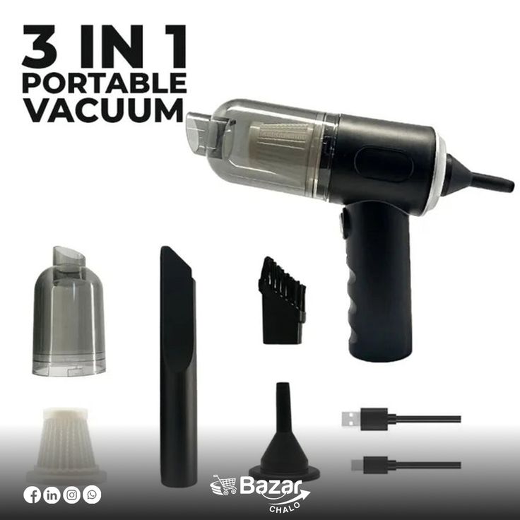 3-in-1 Portable Wireless Vacuum Cleaner
