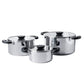 3-Piece Stainless Steel Cooking Pot Set