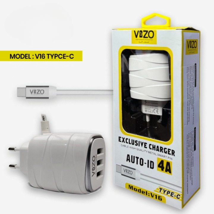 VIZO V16 4A Triple Port Fast Charger Kit — Type-C