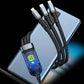 00W Ultra-Fast 3-in-1 Charging Cable — Transparent Tech Edition
