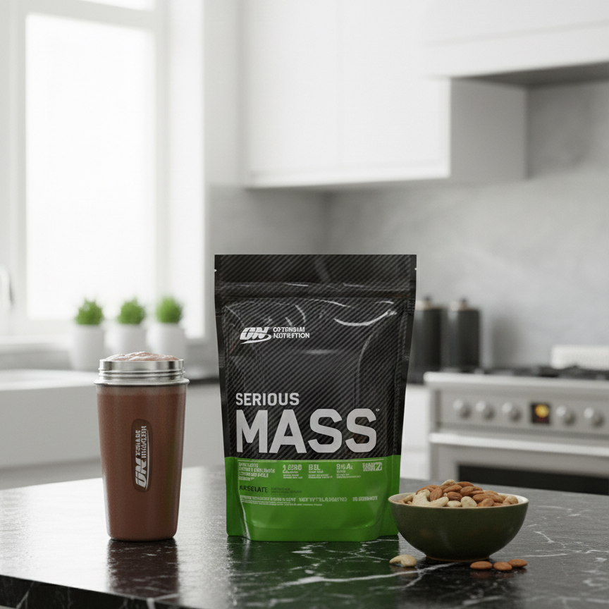 Optimum Nutrition Serious Mass – High-Calorie Chocolate Weight Gainer Protein Powder for Muscle Building