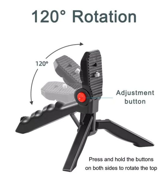 AY-49 Video Making Kit | All-in-One Vlogging Tripod with Wireless Remote, Microphone, LED Light & Mobile Holder